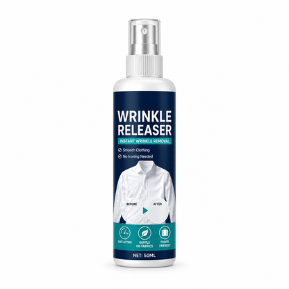 Instant wrinkle release – no iron, travel-ready, static-free & fresh.